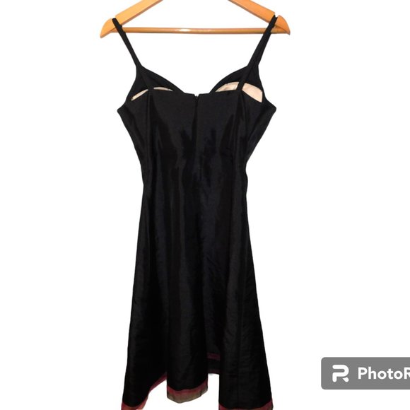 Da Vinci Black Cocktail Party Dress Size 12 Vintage Holiday - Picture 4 of 11